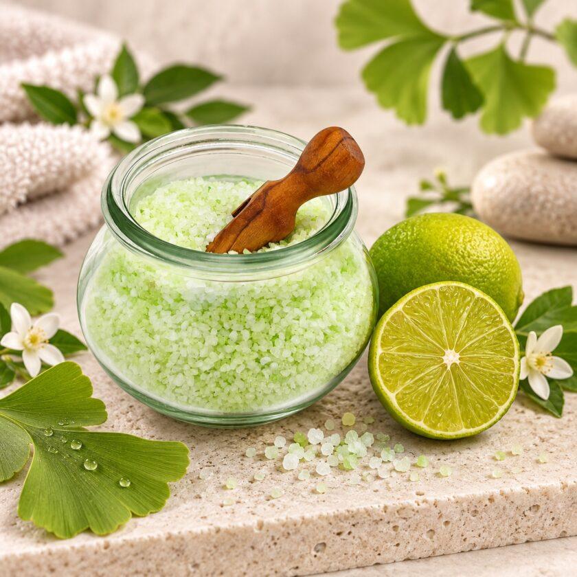 Badesalz Ginkgo Limette