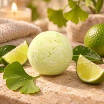 Badekugel Ginkgo Limette