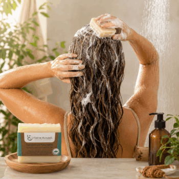Sandelholz Haarseife Anwndung